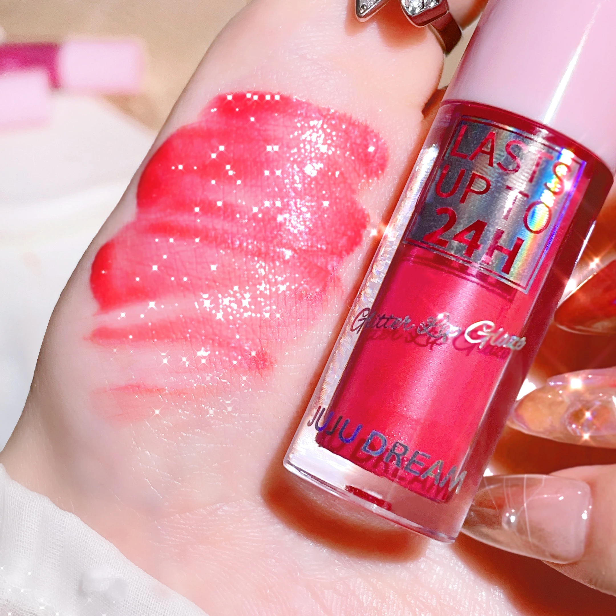 Long-lasting Glitter Lip Glaze Waterproof Liquid Lipstick Lip Tint_voghion.com