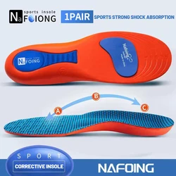 Enhanced Orthopedic Sport Insoles for Men and Women - Breathable Shock-Absorbing Comfort Pads (Blue)
