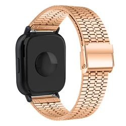 Premium Metal Stainless Steel Strap for Smartwatches - Elegant Watchband Bracelet (Rose gold)