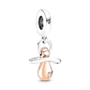 DIY Jewelry Blue Baby Bottle Shoes, Baby Carriage Charm Beads Making Fit Original 925 Sterling Silver Bracelet Necklace 3