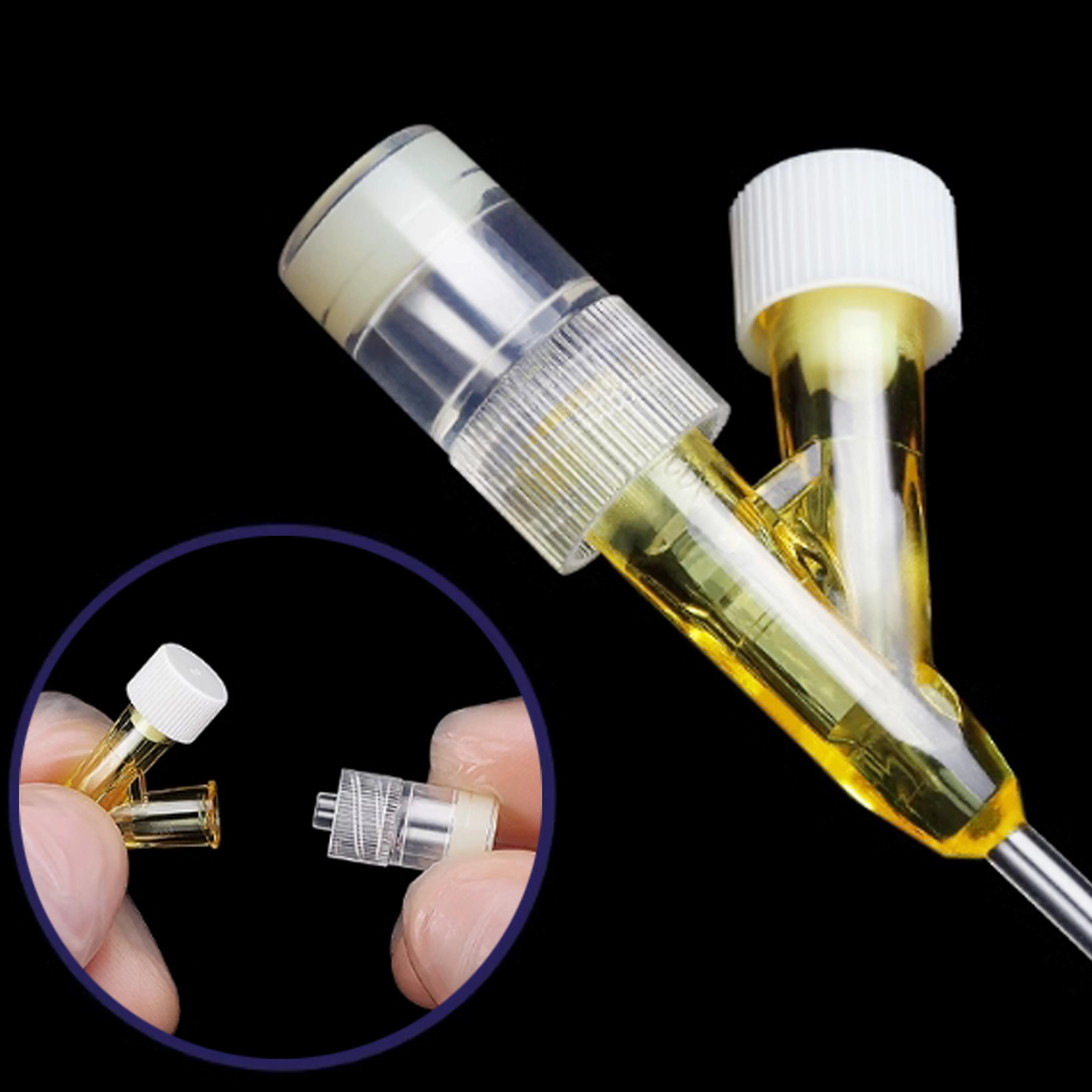 Sterile Heparin Cap with Luer Adapter for IV Catheter, Leakproof Design for Animals and Laboratory,Individually Package 20/100pc
