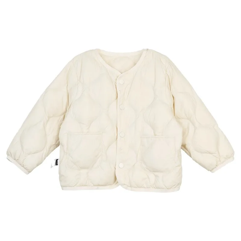 Girls Down Cotton Clothes Women Short Autumn New Children Fashionable Foreign Solid Color Coat Kids Jackets for Girls