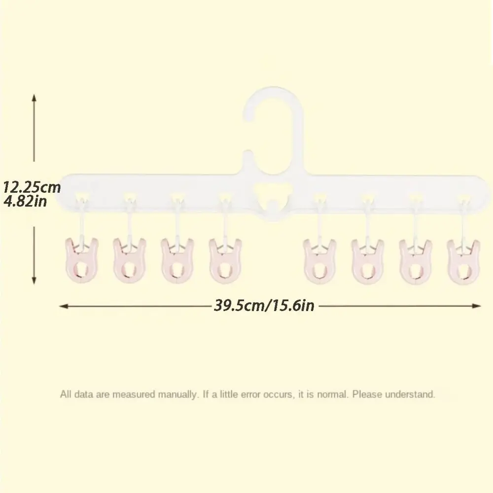 New Multi-clip Sock Drying Hanger Space Saving Drying Underwear Drying Rack with 8 Clips Hanger Clips Towel Sock Baby Clothes 6