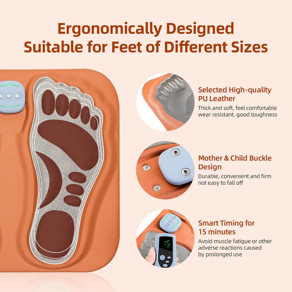 3D Smart Foot Massage Pad With Remote Control Feet Massager Improve Blood Circulation Relax Muscles Slim Legs 6 Mode Foot Pad