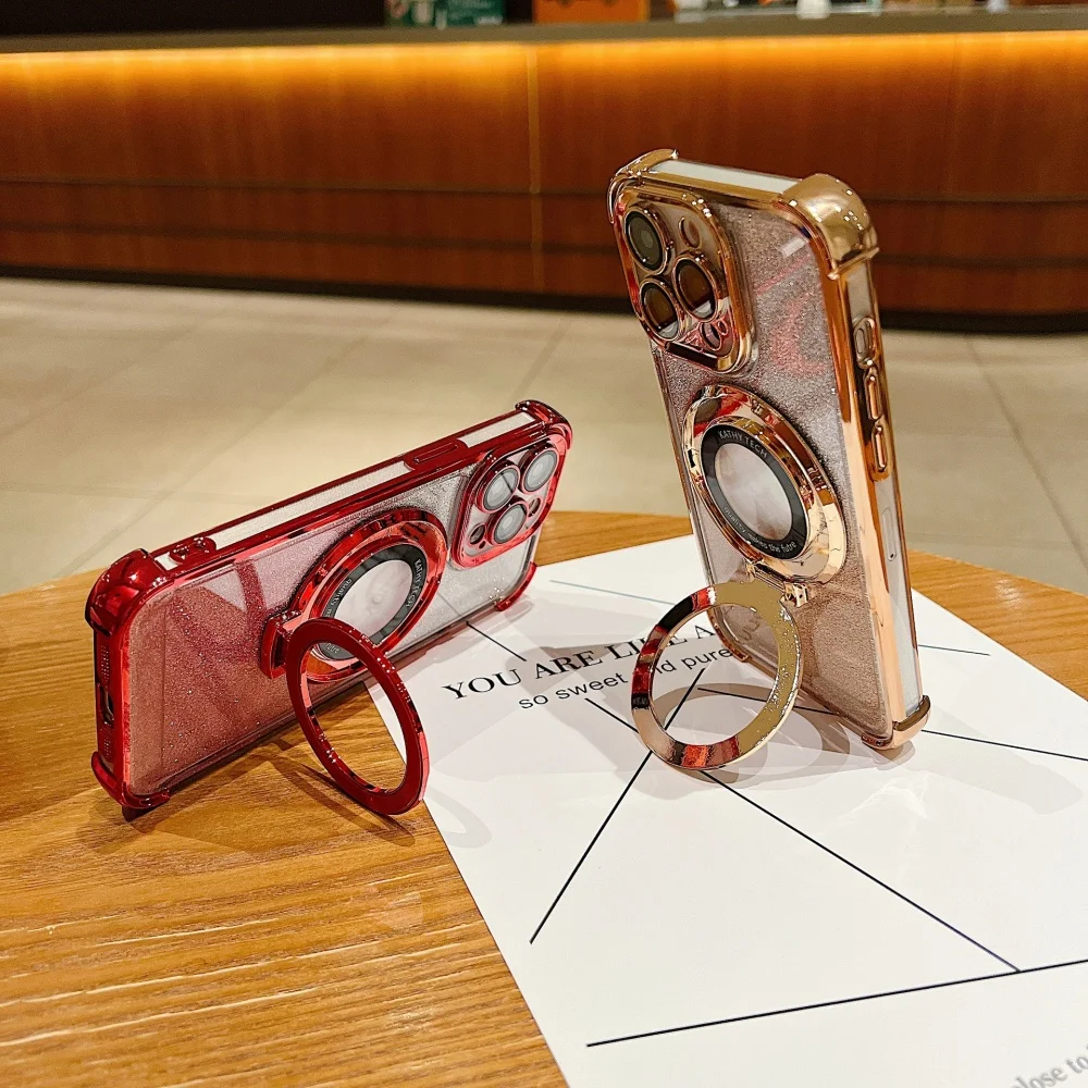 Foldable Finger Ring Holder Stand Grip 360 Rotating For Mobile Phone Car Magnetic Mount Phone Back Sticker Pad Unniversal Bracke