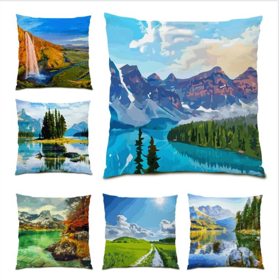

Home Decor Cushion Cover 45x45 Pillow Case Living Room Decoration Velvet Polyester Linen Bed Throw Pillow Covers Flowers E0150