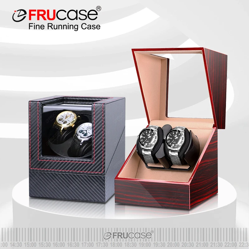 Watch Winder Watch Display Case FRUCASE Double For Automatic Watches USB Charging 2+0