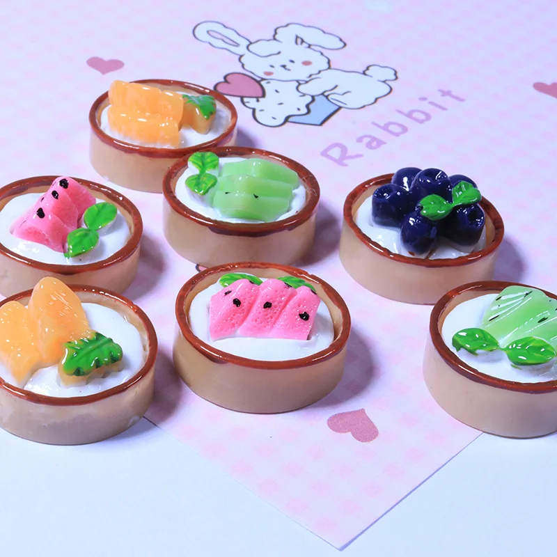 100pcs New Resin Mini 3D Miniature Food Play DIY Scrapbook