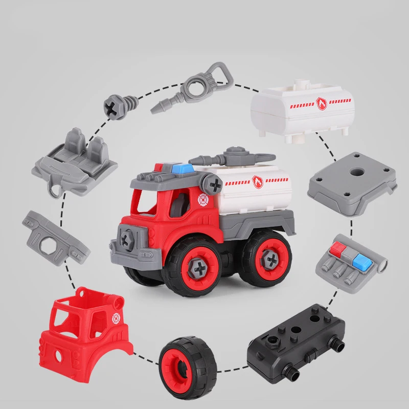 Screwing Nut Toys Drilling DIY Engineering Vehicle Toys