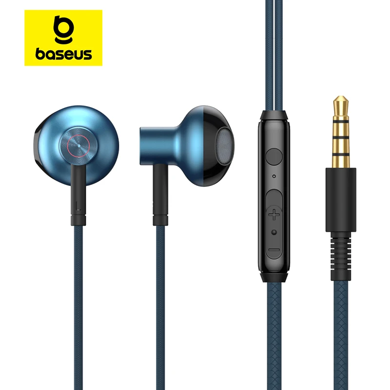 Baseus – Écouteurs Intra-auriculaires Filaires, 3.5mm, 1.1m, Contrôle  Filaire, Casque D'écoute Pour Sport, Pour Smartphone Xiaomi Samsung, Avec  Microphone - AliExpress