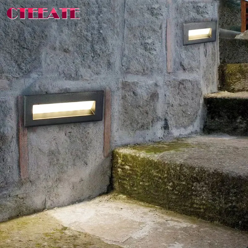 Outdoor Waterproof Stair Light Surface Mounted Wall Lamps DC12V 9W 12W 15W LED  AC220V Porch Balcony Garden Indoor 7W Step Light