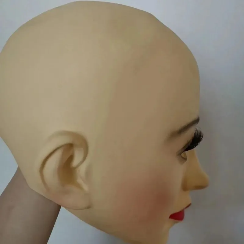 Maschera in Silicone per Viso Umano, Maschera Femminile Bellissima, Maschera Integrale per Uomini e Donne - immagine 3