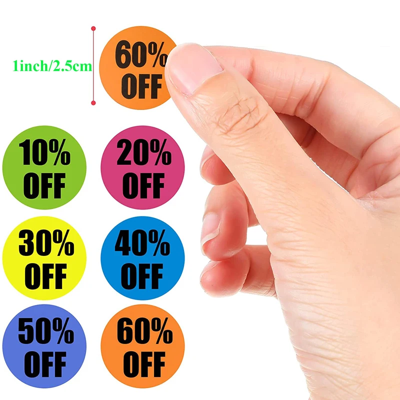 500pcs Discount Promotion Stickers