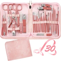 30 pcs Nail Clippers Manicure Tool Set, With Portable Travel Case, Cuticle Nippers And Cutter Kit, Professional Nail Clippers 1