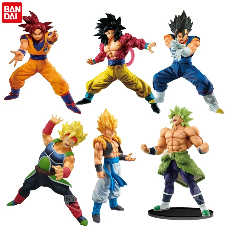 

Фигурка аниме Bandai, оригинальный Драконий жемчуг Z, супер сайян брали, Сон Гоку, гогета, вегетто Клит, фигурки героев аниме с полными царапинами
