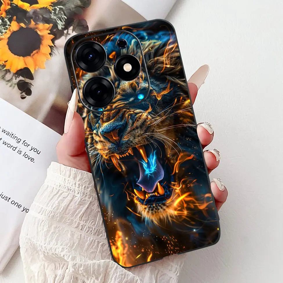 Silicone Cute Fashion Flower Painted Soft Back Cover