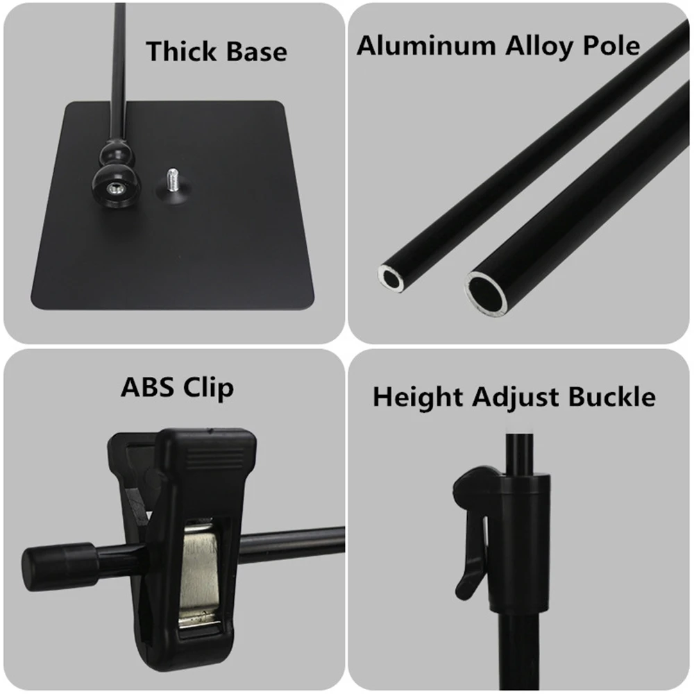 Adjustable Poster Stand Stainless Steel Display Banner Stand Holder Clip Display Shelf Holder