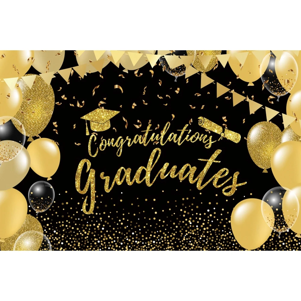 Yeele Graduation Party Backdrop Class of 2022 Black Golden Glitter Light Bokeh Photography Background Congrats Grad Banner Decor camera cleaning kit Photo Studio Supplies