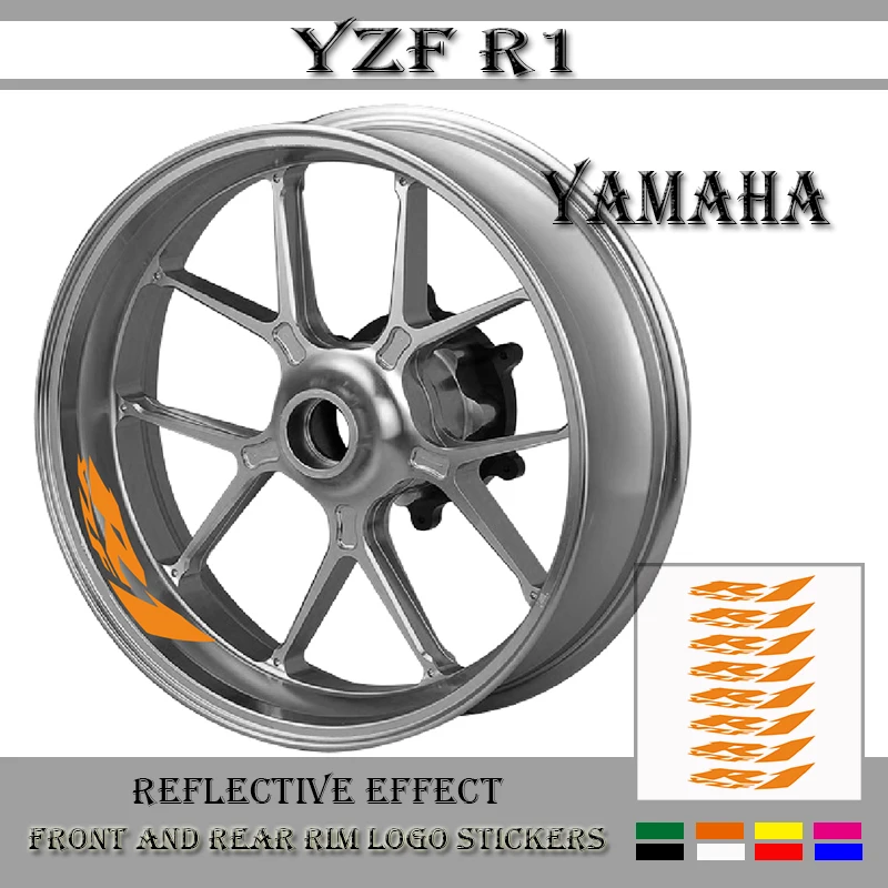 New Motorcycle Modified Wheel Sticker Waterproof Reflective Wheel Decal Color Wheel Side Strip for YAMAHA YZF R1 R 1 R1M YZFR1