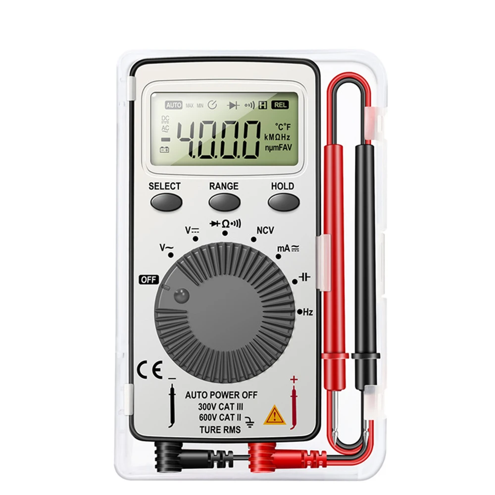 AN101 Mini Digital Multimeter T RMS AC/DC NCV Capacitance Ammeter