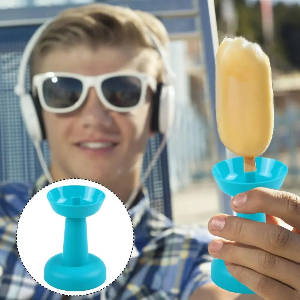 Popsicle Holders Sleeves 1PC Popsicle Protectors Drip Guard Holder Plastic Double Ends Ice Cream Bracket Anti-drip Tray Children Kid Home Party Necessity