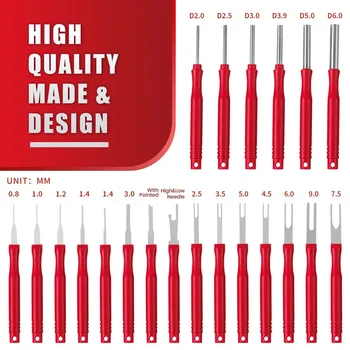 21Pcs Car Terminal Removal Tool Kit Uto Cable Plug Remove Puller Electrical Wire Crimp Connector Pin Extractor 1