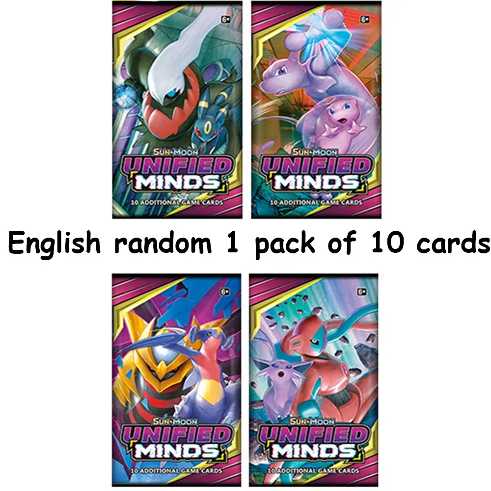 

10Pcs Pokemon GX SUN MOON Unified Minds Shiny Card Booster Box