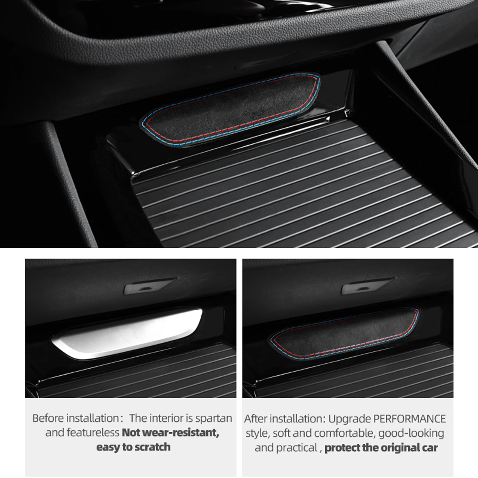 BMW X3 G01 G08 X4 G02 2021-2024 센터 콘솔 기어 변속 스티커 트림 카 인테리어 튜닝 데코 액세서리 (카본 파이버)