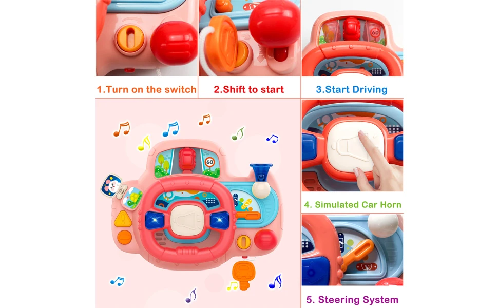 Huanger Interactive Steering Wheel Navigation Bridge Play Set