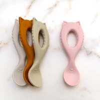 New Baby Soft Silicone Spoon Cartoon Animal Spoon Children Food Baby Feeding Tools Baby Spoon Gadgets Tableware 2