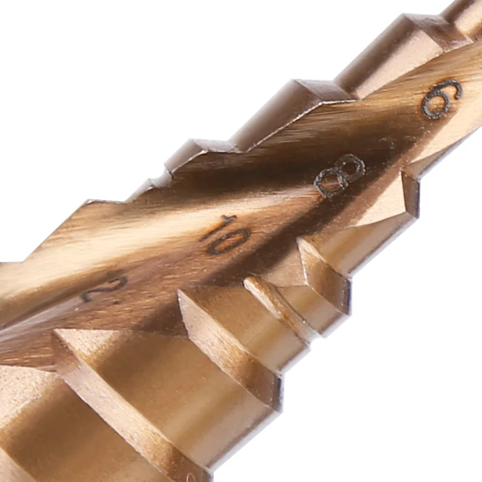 1PC 4-12/4-22/4-32/5-21/5-27mm M35 Kobalt Schritt Bohrer 6,35mm Hex Schaft HSS-Co Kegel Spirale Nut Metall Bohrer Werkzeug Loch Cutter – Detail 6