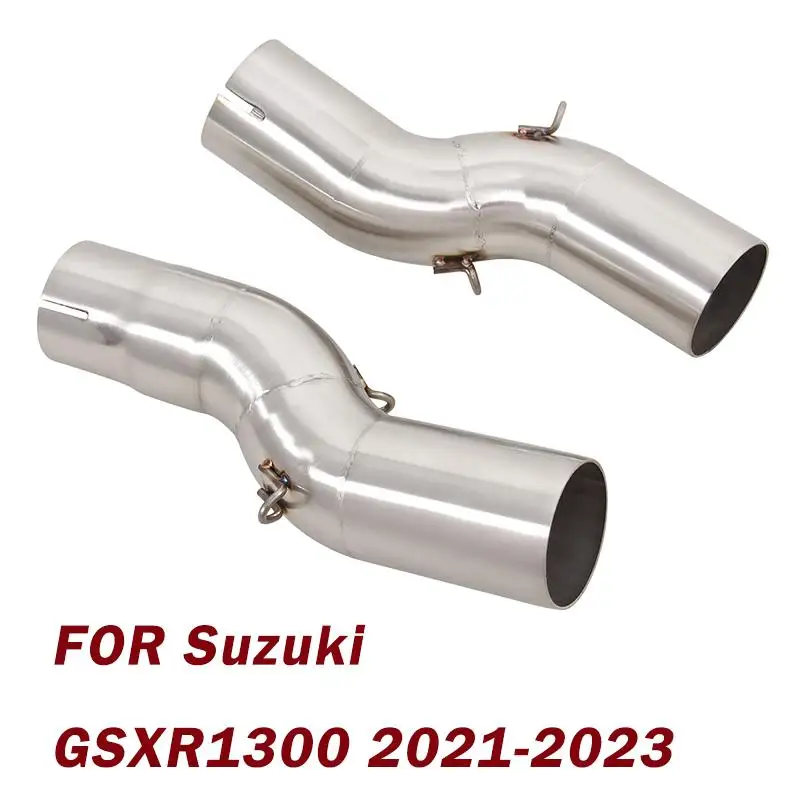 

51MM For Suzuki Hayabusa GSX1300R 2021-2023 Motorcycle Exhaust Muffler Mid Link Pipe Stainless Steel Connect Tube