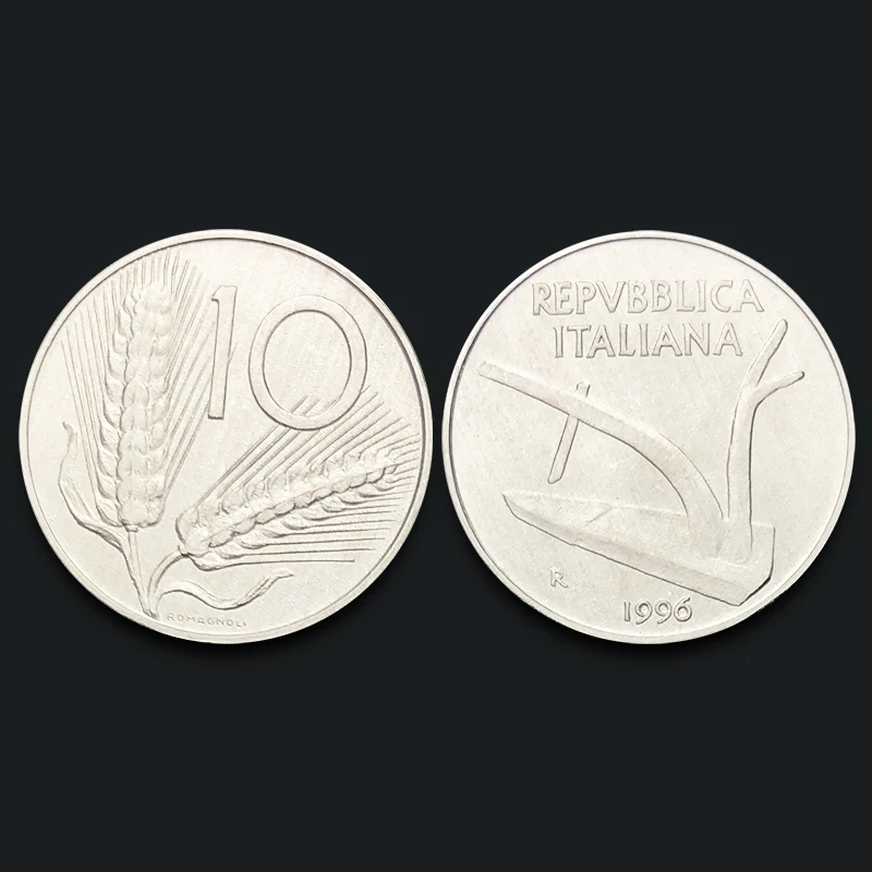 Italia 10 Litri Moneta Grano Antico Aratro Nuovo Di Zecca