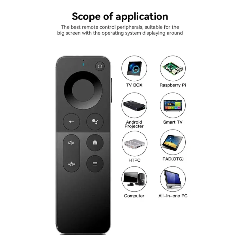 Souris aérienne 4-en-1 avec commande vocale et sans fil 2,4 GHz pour Nvidia Shield/boîtier TV Android/PC/projecteur/HTPC/PC tout-en-un_voghion.com