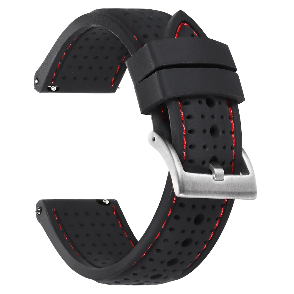 Deluxe Silicone Waterproof Watch Strap - Breathable, Soft Rubber Bracelet