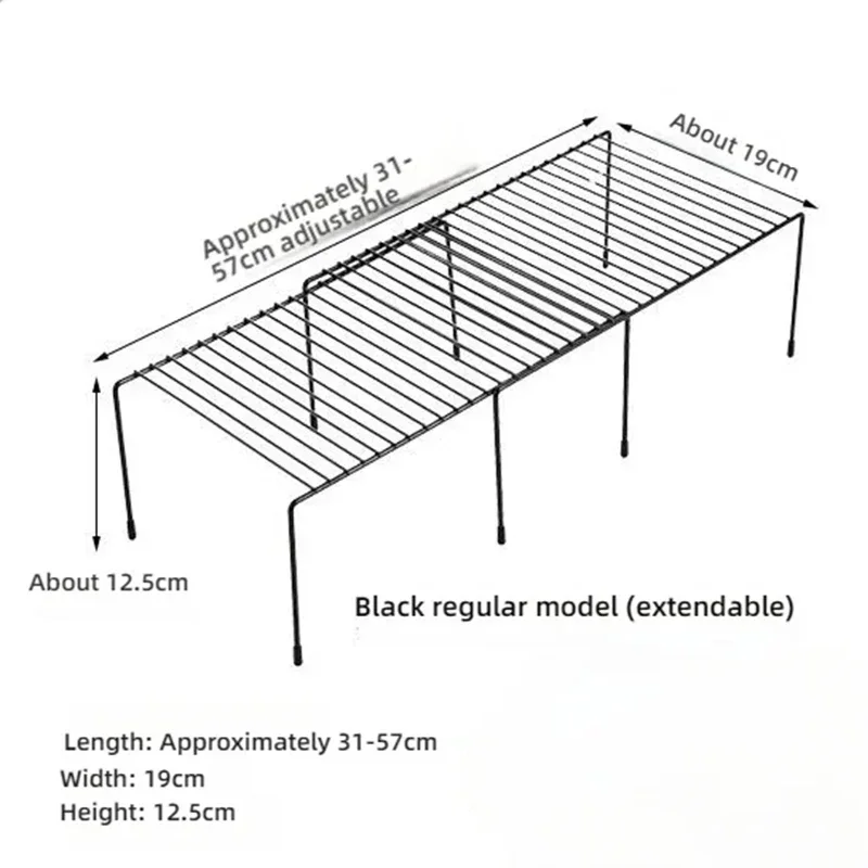 Kitchen Scalable Organizer Storage Rack Holder Durable Tiered Rack Space Saving Kitchen Supplies Storage Rack