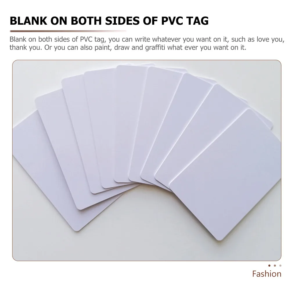 50Pcs 빈티지 스타일 PVC 빈 선물 태그 가격 이름 ID 쥬얼리 배송 수하물에 대한 양면 페인트 가능 드로잉 공예 카드