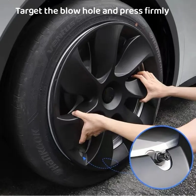Wheel Hub Covers Wheel Hub Caps 4PCS 19-Inch Hub Cap Replacement Performance Wheel Cap Automobile Hubcap Full Rim Cover Accessories for Tesla Model Y -