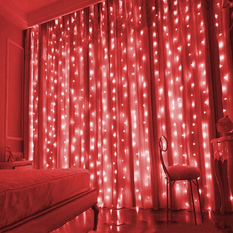 thumbnail image 1 of Guirnalda navideña USB para año nuevo 2025, cortina para ventana de dormitorio, cadena de luces, decoración para fiesta de Navidad, decoraciones navideñas para el hogar, 1 of 5