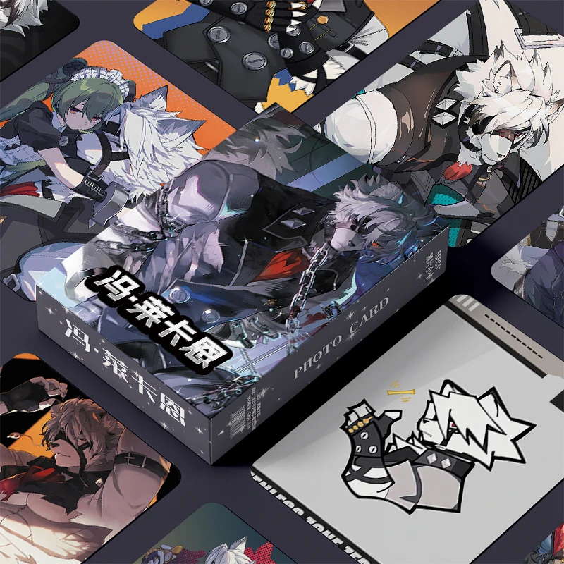 Zenless Zone Zero Von Lycaon Mini Card 55pcs/Box Laser Lomo Wallet Card