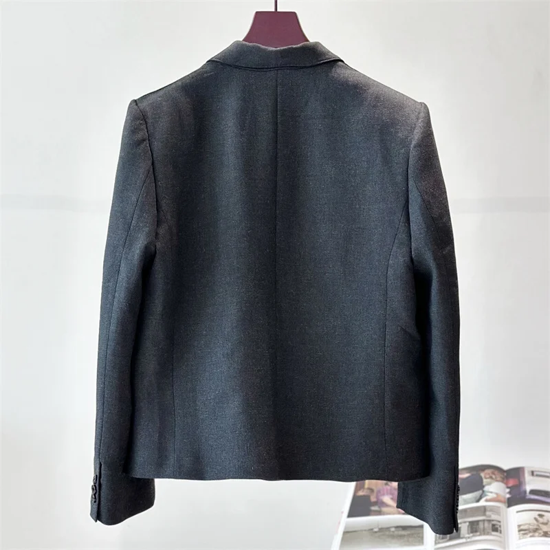 women's blazer autumn new outerwear double breasted slim fit women's suit jacket High quality long sleeved top Women's coat