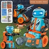 220PCS DIY Assemble 3 In 1 Styling Programming RC Robot 48 Instructions Fire Bullet Play Football STEAM Remote Control Robot Toy 6