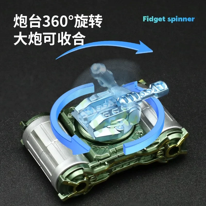 New tank model fingertip gyro decompression decompression rotary vent small toys three-finger gyro small gifts.
