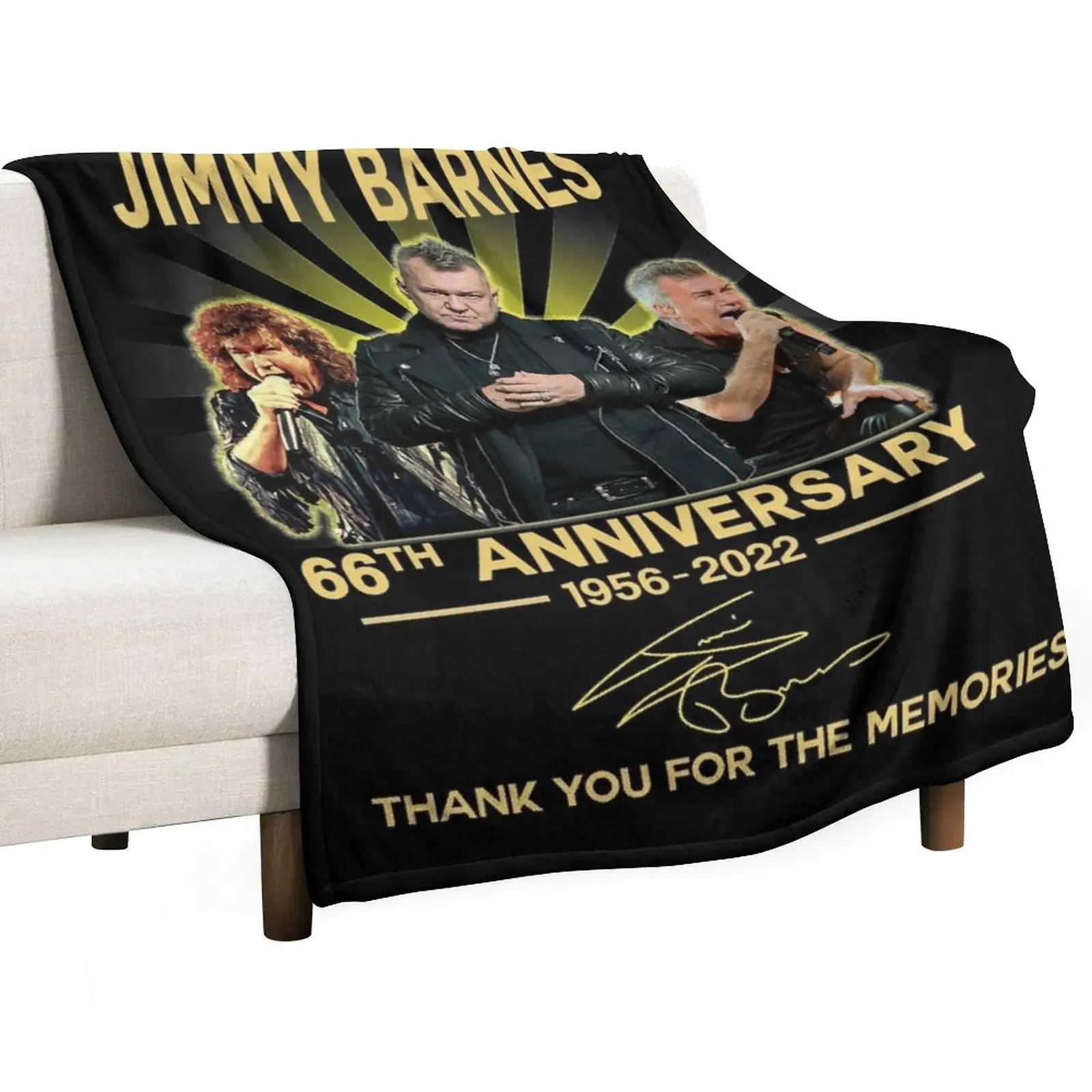 

thank you for the memories 66th anniversary- jimmy t-shirt barnes Classic Throw Blanket Blankets For Sofas