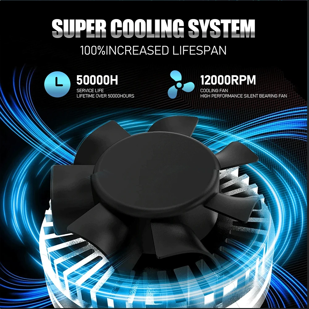YHKOMS 캔버스 H1 H7 LED 6면 3D LED 자동차 헤드라이트 H8 H9 H11 9005 HB3 9006 HB4 자동차 LED 전구 안개등 6000K 12V 미니 사이즈