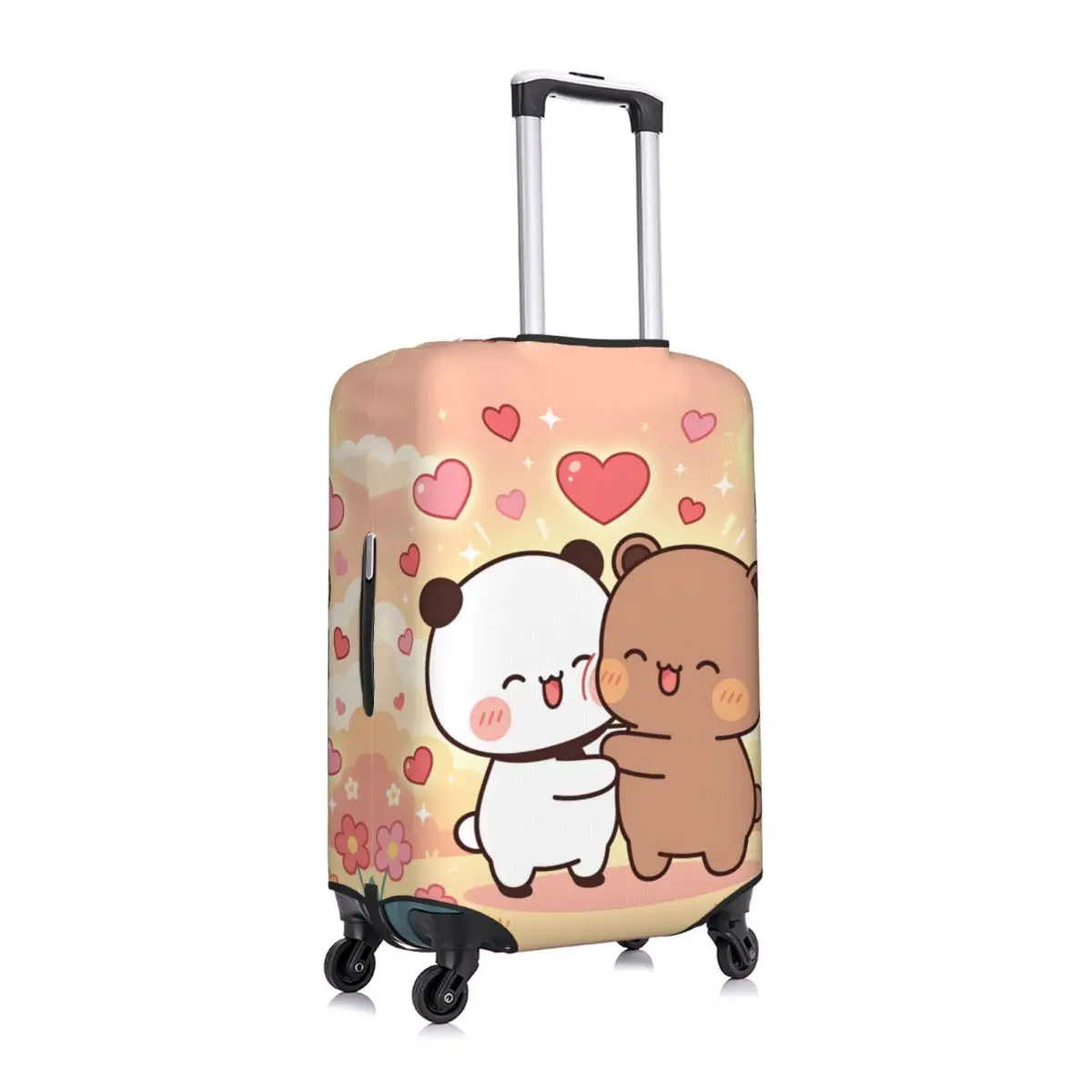 판다베어스 부부와 두두 여행가방 커버 비행기용 유용한 수하물 액세서리 비즈니스 보호대