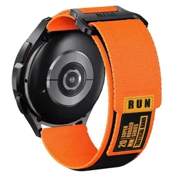 Durable Nylon Watch Strap - Adjustable 22mm/26mm Band - Quick Fit 26mm (Orange)