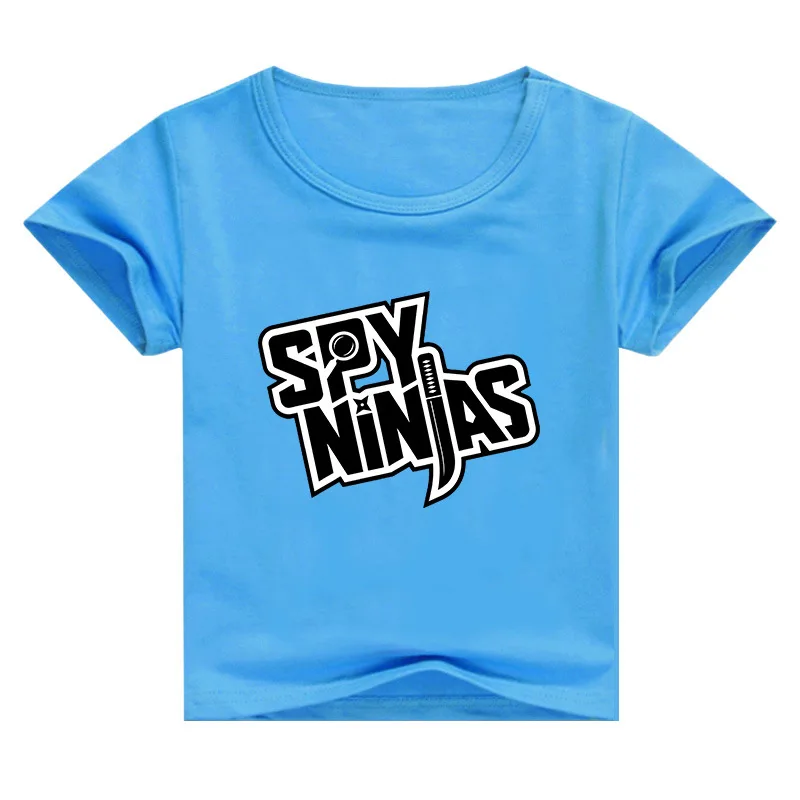 

Детская одежда Spy Ninjas, хлопковые футболки с коротким рукавом, Детская толстовка, топы для подростков с героями мультфильмов, одежда для мальчиков и девочек