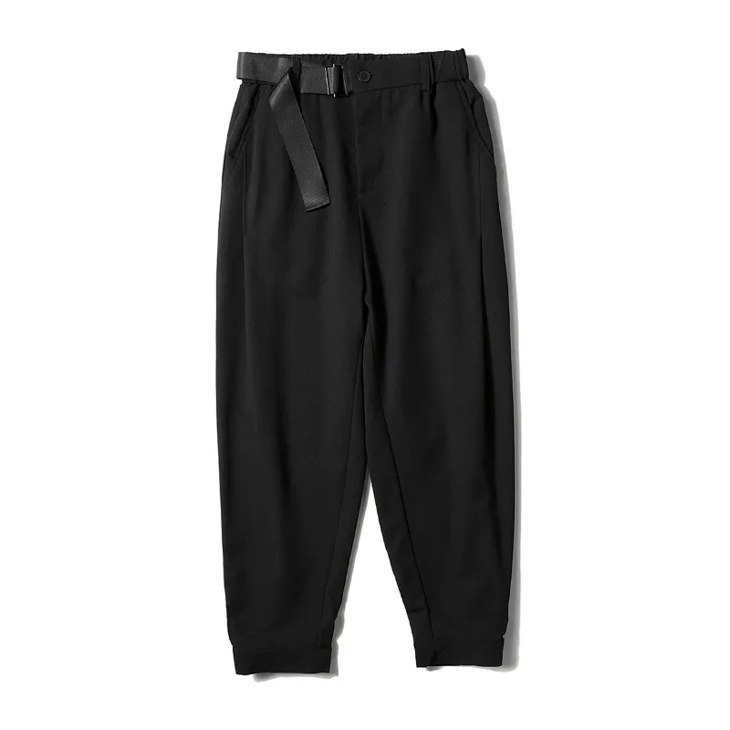 Men's Spring Autumn Solid Pockets Button Zipper High Waist Casual Harlan Lantern Workwear Sports Trousers Fashion Vintage Pants