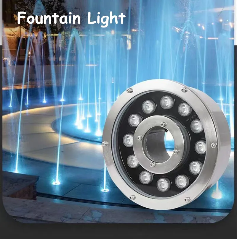 tetra pond multi mix корм для прудовых рыб 4 л Yard Fountain Light Pool Lamp Multi Color AC 12V Outdoor Led Underwater Lighting for Fish Tank Pond Swimming Pool Spa Party Park